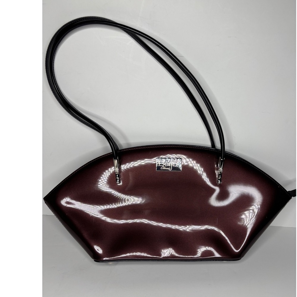 Beijo Shoulder Bag Over the Moon Crescent Pearlescent Glossy Classic Handbag Y2K